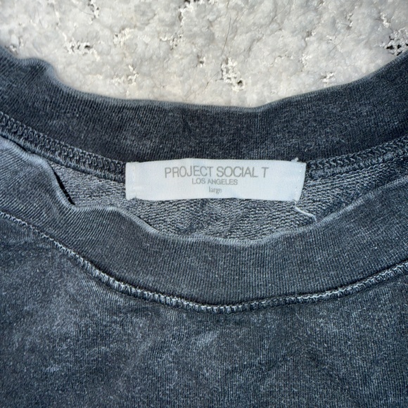 Project Social T Washed Black Crewneck Sweatshirt - Picture 2 of 5